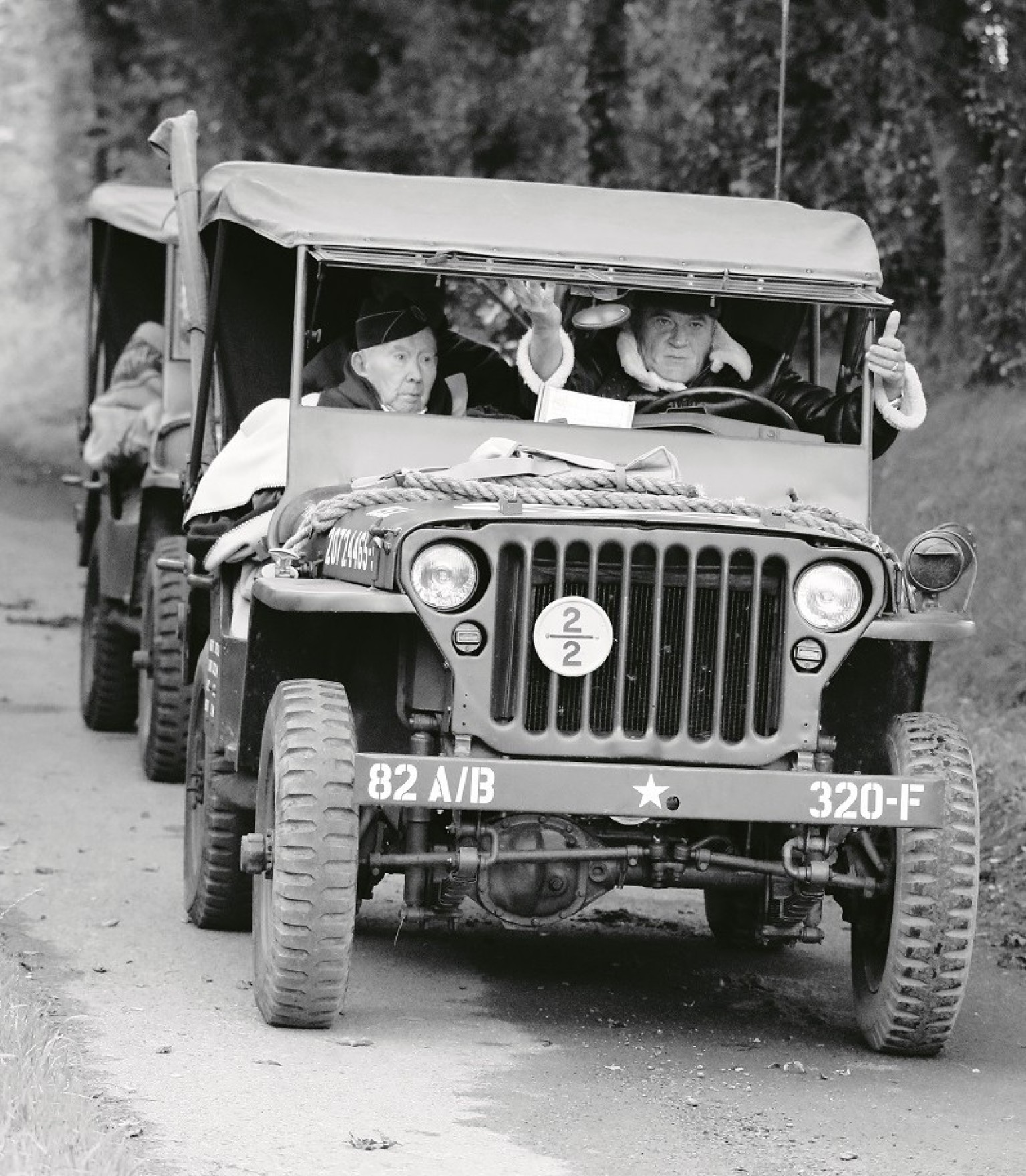 Jeeps de la Seconde Guerre mondiale en Normandie