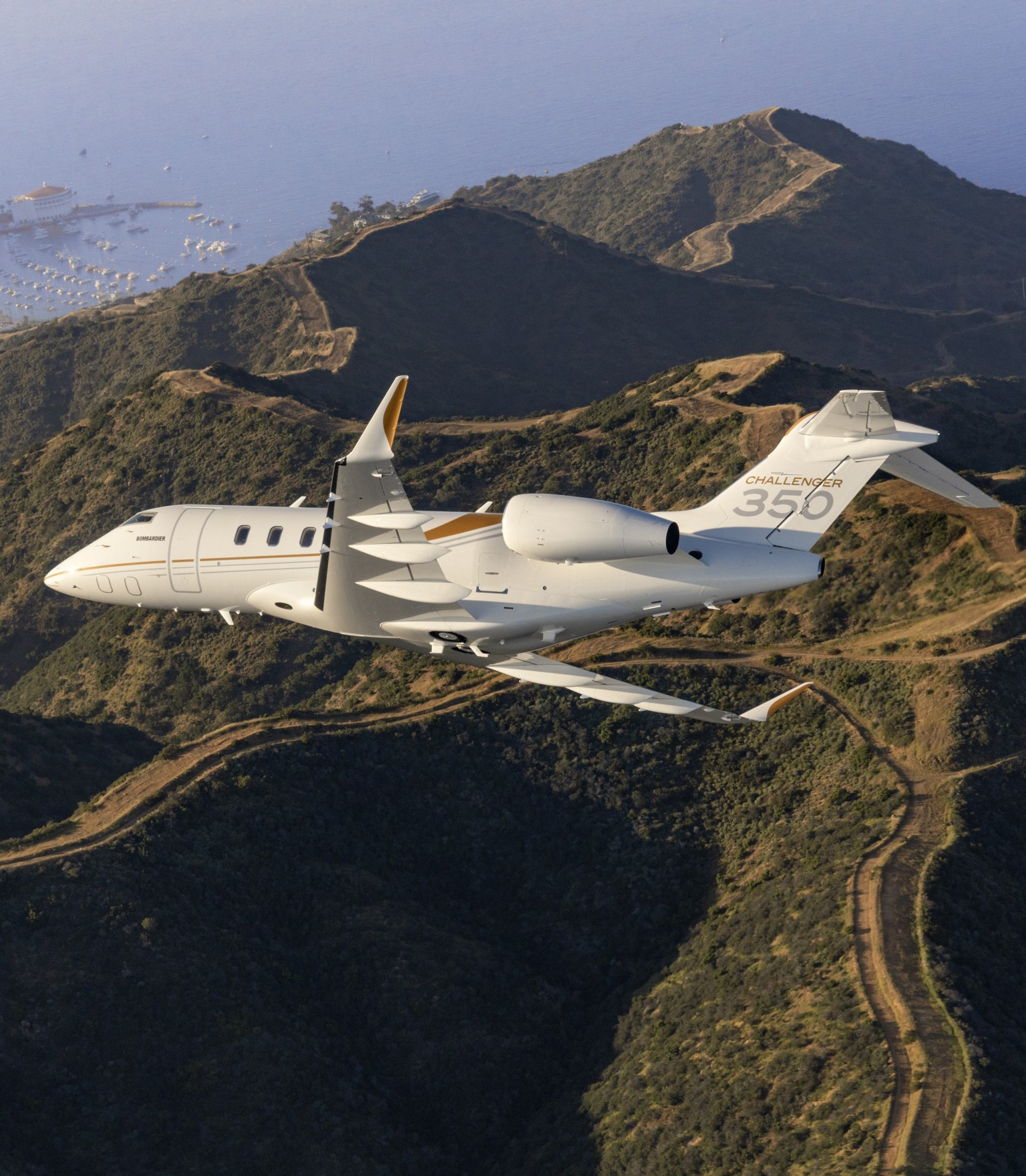 Challenger 350 over Mountains