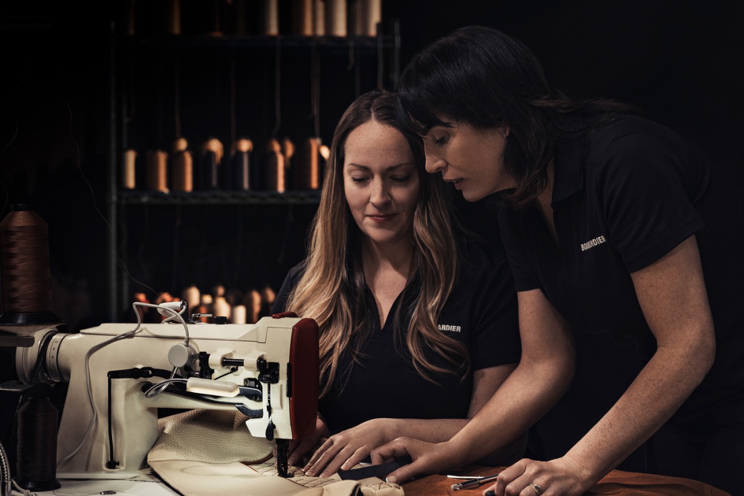 Nadia Larivière and Marie-Pierre Lapointe, upholsterers