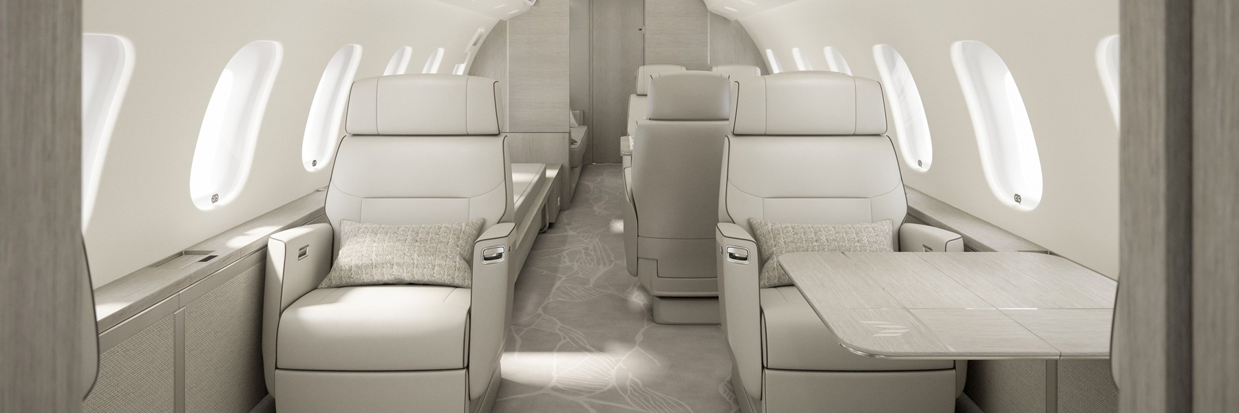 Cabine de l'avion Global 6500 de Bombardier