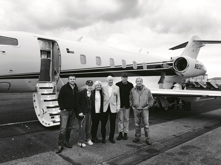 TGGF crew in front of Challenger 300 jet